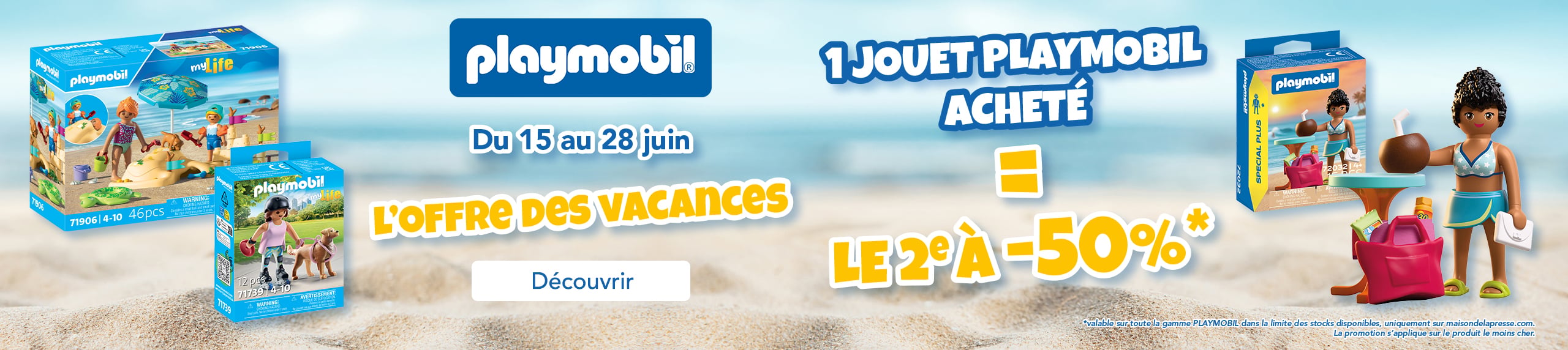 offre playmobil 2eme à -50%