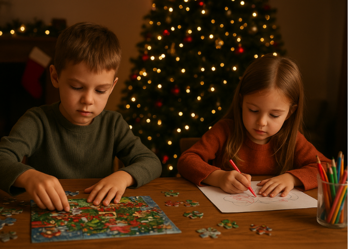 Idées de puzzles et activités créatives pour enfants à offrir à Noël