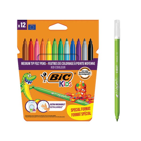 Coffret 120 Feutres KreativeKraft - Lavables Pointe Large - Pour Enfants Dès 3 Ans - Multicolores