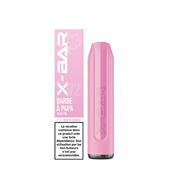Puff V2 rutilisable Barbe  papa X-BAR - Puffs gourmandes X-bar | Maison  de la Presse