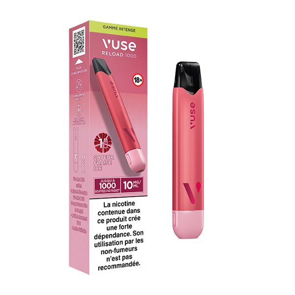 Puff Reload 1000 Vuse Fraise Ice 10mg - Pods et puffs rechargeables Vuse | Maison de la Presse Puff Reload 1000 Vuse Fraise Ice 10mg - Pods et puffs rechargeables Vuse | Maison de la Presse