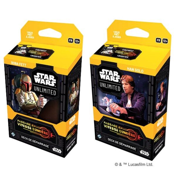 Gamegenic Deck Pod Star Wars Unlimited – Jaune, 60 Cartes Double-sleeve, Tiroir Intégré, UV Pour Carte Leader