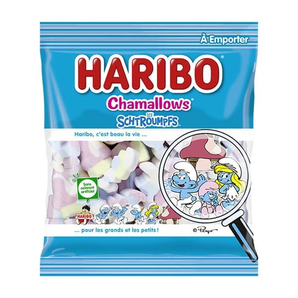 Haribo Chamallows Schtroumpfs 100g - Tendres Haribo