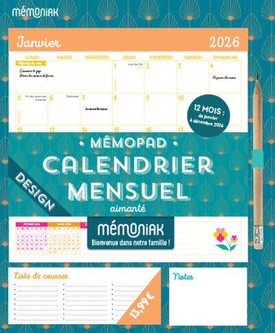 Calendrier Magnétique 2026 - Vue Mois Par Mois (janvier à Décembre) - Pour Frigo Ou Tableau - Design Catalan Avec Fêtes Locales - 7