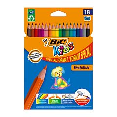 18 crayons de couleurs Evolution Bic Kids
