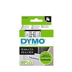 Étiquettes plastique D1 12 mm x 7 m Dymo 