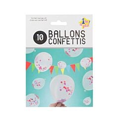 10 ballons confettis