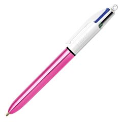 Stylo Bic 4 couleurs Shine rose