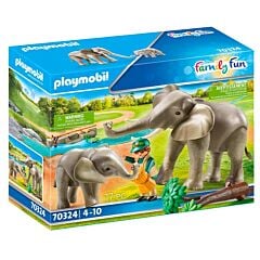 Eléphant et soigneur Playmobil Family Fun