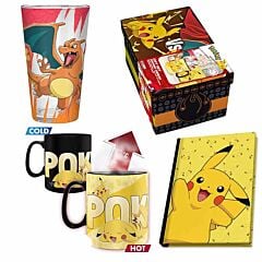 Pack Premium Verre XXl + Mug + Carnet Pikachu Pokémon