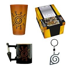 Pack Premium Porte clés 3D + Verre XXL + Mug 3D Naruto