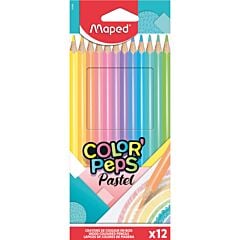 Pochette 12 crayons de couleur Color'Peps Pastel Maped