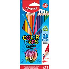 Pochette 12 crayons de couleur Color'Peps Strong Maped