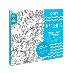 Poster géant à colorier Marseille OMY