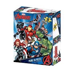 Puzzle 200 pièces Avengers en action effet 3D 