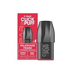 Pod Click and Puff X-Bar Milkshake fraise
