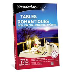 Wonderbox Tables romantiques avec vin, champagne