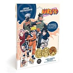 Album Monnaie de Paris et 2 pochettes surprise mini médailles Naruto