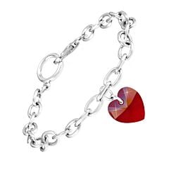 Bracelet pendentif cœur rouge cristal So Charm