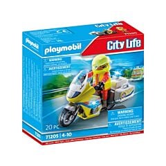 Urgentiste avec moto et effet lumineux Playmobil City Life