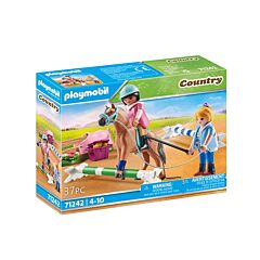 Cavalière et cheval avec monitrice Playmobil Country