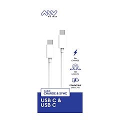 Câble USB-C vers USB-C blanc Myway