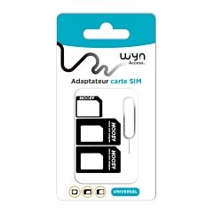 Adaptateur 3 en 1 carte SIM Wyn