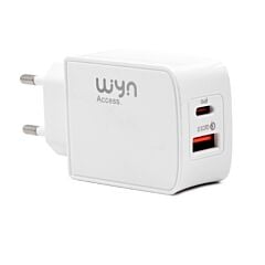 Chargeur ultra rapide USB / Type C blanc Wyn access