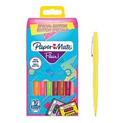 Pochette de 16 stylos feutres d'écriture Paper Mate Flair