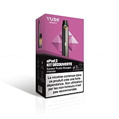 E-cigarette Vuse ePod 2 Kit découverte Fruits rouges intense 12mg