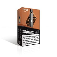 E-cigarette Vuse ePod 2 Kit découverte Classique crème 12mg