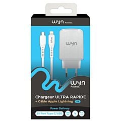 Chargeur ultra rapide + cable lightning Wyn