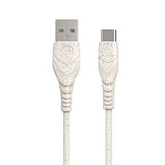 Câble écologique USB-A vers USB-C blanc Green To Go
