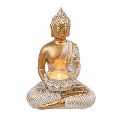 Figurine Bouddha avec porte bougie