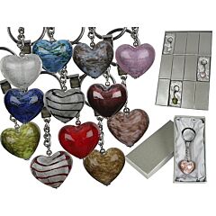 Porte clés coeur en verre en Coffret Cadeau Modèle Aléatoire