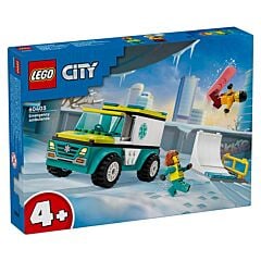 L’ambulance de secours et le snowboardeur Lego City