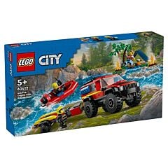 Le camion de pompiers 4x4 et le canot de sauvetage Lego City