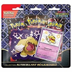 Pack 3 boosters + Autocollant Toutombe Pokémon Ecarlate et Violet 04.5 Destinées de Paldéa