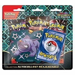Pack 3 boosters + Autocollant Grondogue Pokémon Ecarlate et Violet 04.5 Destinées de Paldéa
