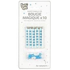 10 Bougies magiques + 10 supports 