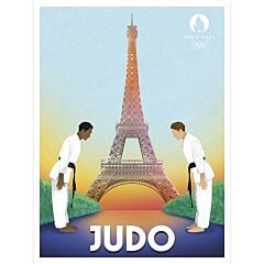 Affiche officielle Judo 30x40 cm JO Paris 2024 