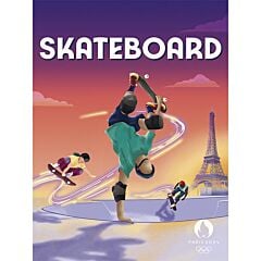 Affiche Skateboard 30x40 cm JO Paris 2024 