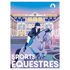Affiche Sports équestres 30x40 cm JO Paris 2024