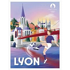 Affiche officielle Lyon 30x40 cm JO Paris 2024 
