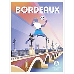 Affiche officielle Bordeaux 30x40 cm JO Paris 2024 