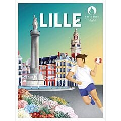 Affiche officielle Lille 30x40 cm JO Paris 2024 