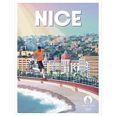 Affiche officielle Nice 30x40 cm JO Paris 2024 
