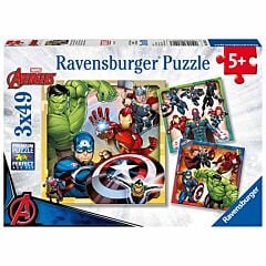 3 Puzzles 49 pièces Les puissants Avengers Marvel