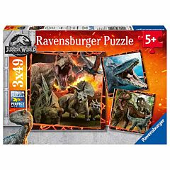 3 Puzzles 49 pièces Instinct de chasseur Jurassic World