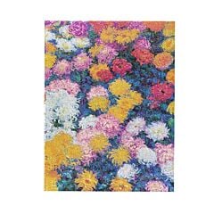 Carnet Chrysanthèmes Monet ligné 17,5 x 23 cm Paperblanks